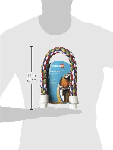 JW Pet Comfy Perch For Birds Flexible Multi-color Rope, Large - 21" Length