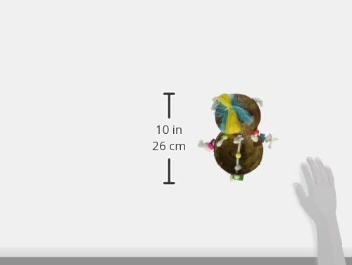 Prevue Pet Products Tropical Teasers Tiki Hut Bird Toy for Parrots, Conures, Cockatiels, Budgies, and Small to Medium Birds, Cage Accessories for Chewing, Climbing, and Beak Exercise