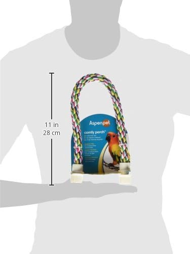 JW Pet Comfy Perch For Birds Flexible Multi-color Rope, Medium - 21" Length