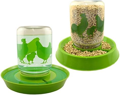 Lixit® Feeder or Waterer for Chickens and Other Wildlife - Made in USA (2 Quart - Pack of 2)