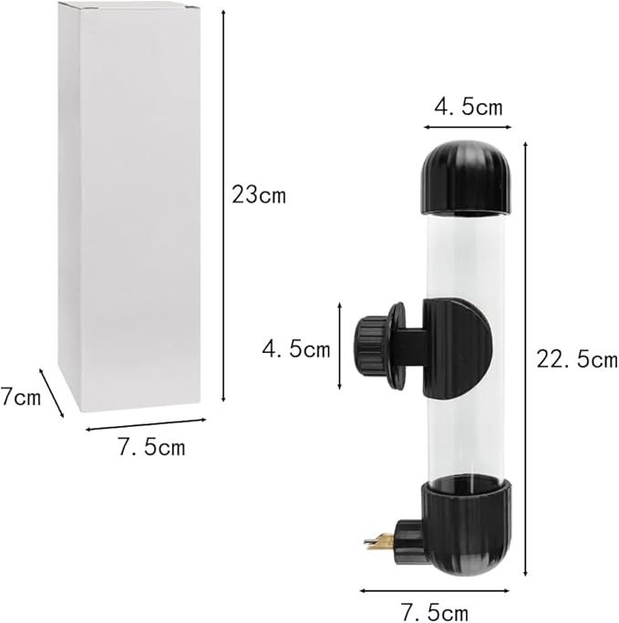 Automatic Bird Waterer 7.4 Oz Hanging Parrots Drinker Dispenser Medium Birds Cage Mounted Drinker for Canary Cockatiel