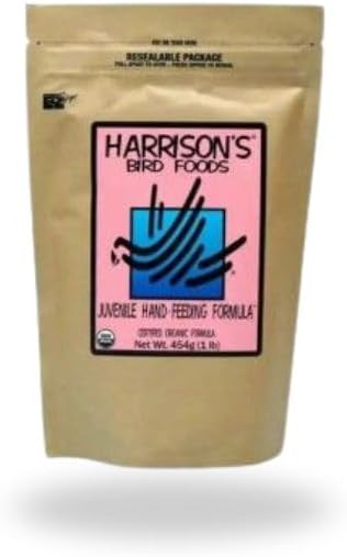 Harrison's Bird Foods Juvenile Hand-Feeding Formula - Maximum Balanced Nutritional Bird Food, Easily Digestible for Baby Birds, Weaning Psittacine Chicks & Birds Recovering from Illness, Non-GMO (1lb)