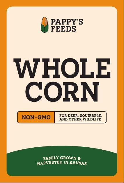 Pappy's Feeds Non-GMO Whole Corn Feed for Squirrels, Birds, Chickens, and All Other Wildlife 10lbs