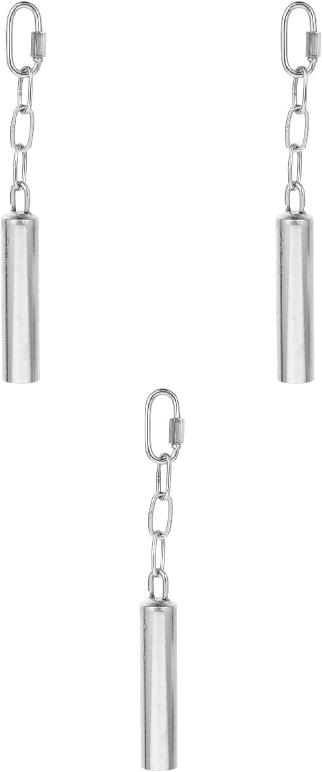 Ipetboom Bird Bells for Parakeets and Small Birds Stainless Steel Cage Toy Pendant with Hanging Hook Set of 3 3.34X3.34X2.00 Inch Silver Bell for Cockatiels Conures and Parrots