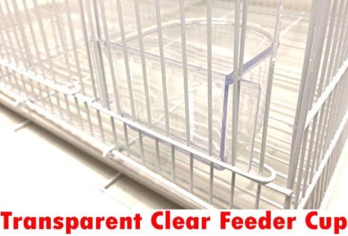 Aviary Canary Finch Budgie Lovebird Parakeet Breeding Breeder Bird Finches Parakeet Finch Flight Cage, 24"x16"x16"H (White, with Divider)