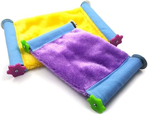 Bird Nest Bed Hammock Toy Hamster Warm Comfortable Hanging House Perch Stand for Parrot Parakeet Cockatiel African Grey Cockatoo Lovebird Conure Finch Chinchilla Rat Gerbil Cage Accessories (S)