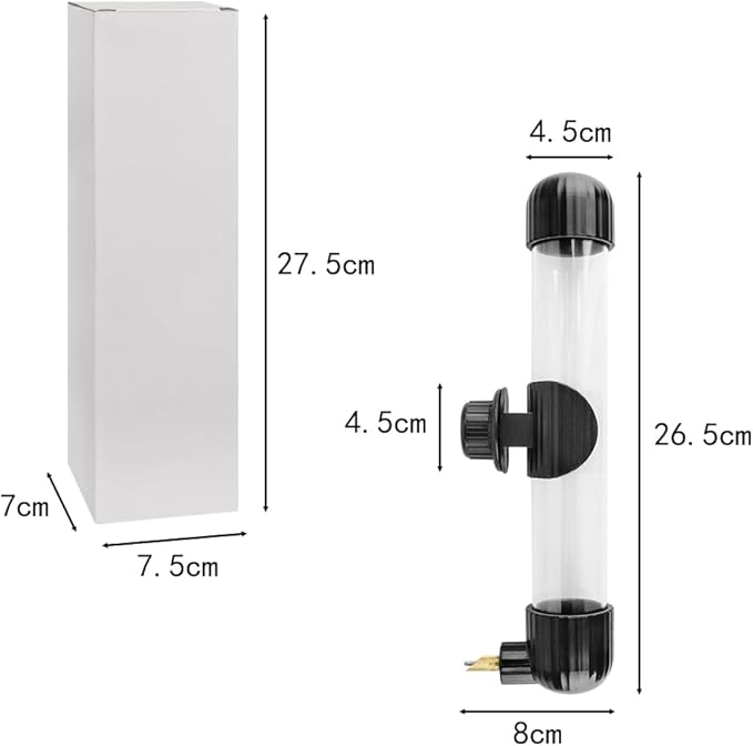 Automatic Bird Water 9.4 Oz Hanging Parrots Drinker Dispenser Medium Birds Cage Mounted Drinker for Canary Cockatiel