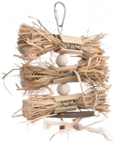 Prevue Pet Products Naturals Preen & Pacify Woodland Harvest Bird Toy - Accessories for Parakeets, Conures, Cockatiels, Budgies, and Small to Medium Birds, Hanging Cage Toy for Preening and Pecking