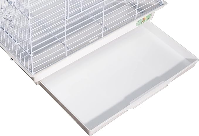 King's Cages ES 1814 03 18" W x 14" D x 22" H Bird cage Toy Toys Cockatiels Canaries (White)