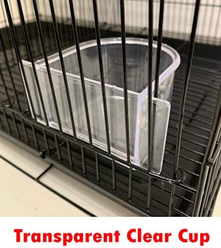 Extra Large Wrought Iron Double Cage Center Slide Out Divider 3-Levels Bird Parrot Flight Cage Cockatiel Conure Cage Easy Clean Pull Out Tray with Removable Stand on Wheels 61" Lx18 Dx56 H