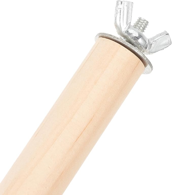 Angoily Dowel Wood Bird Perch Stand Set, Parakeet Perches, 5Pcs 4, 6, 8, 10, 11 Inch Parrot Stand Rods for Cockatiels Conures, Paw Grinding Stick with Metal Wing Nuts, Bird Cage Accessories