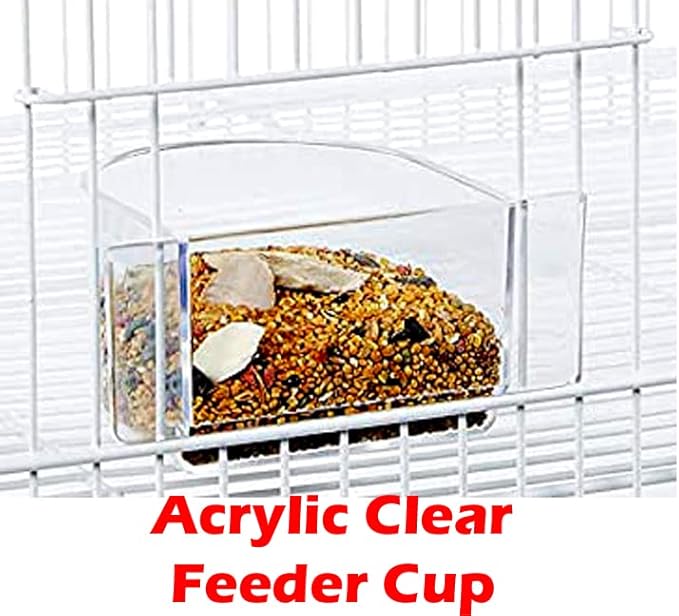 Durable Wrought Iron Single Stackable Center Divided Breeder Breeding Bird Flight Double Rolling Cage Storage Shelf for Aviaries Canaries Cockatiels Lovebirds Finches Budgies Small Parrots