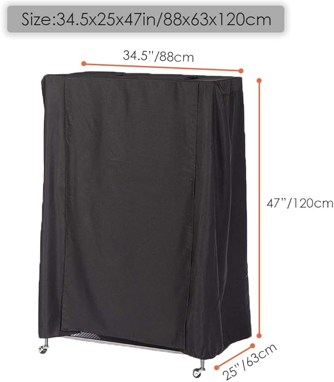 Bird Cage Cover Waterproof Good Night Birdcage Cover Outdoor Breathable Dustproof Washable Parrot Cage Protection Extra Large (34.5x25x47in/88x63x120cm)