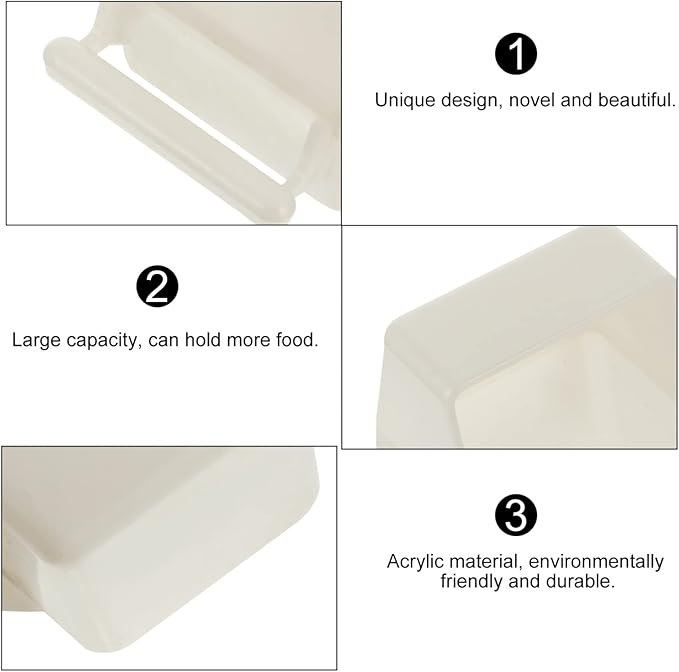 4pcs Plastic Bird Feeder Weatherproof Bird Cage Feeding Station for Parrots Clean Birdhouse Accessories for Various