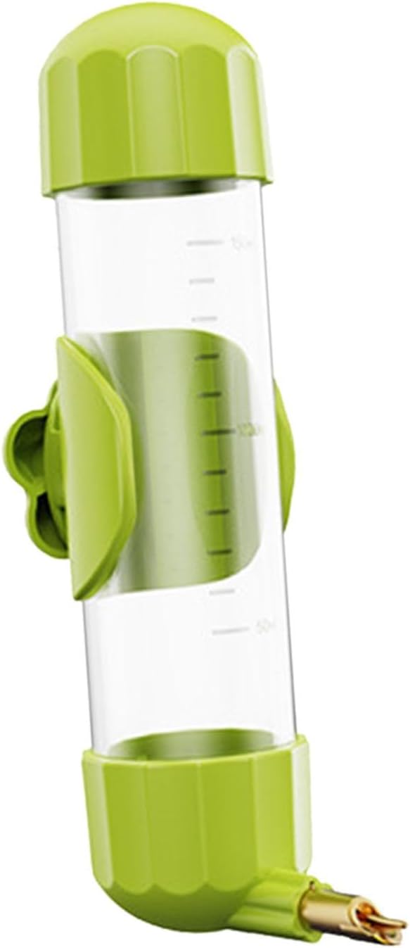 Gralara Bird Water Dispenser Parrot Waterer Cage Accessory Automatic Drinking Device Drinking Bottle for Small Pet Conures Parakeet, Green