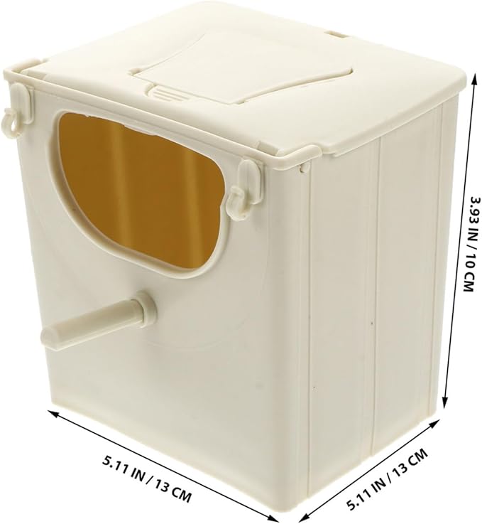 Bird Cage Feeder Parrot Breeding Nest Plastic Cockatiel Breeding Box Screw Mount Bird Nest House Cage Tree Habitat for Canary Budgie