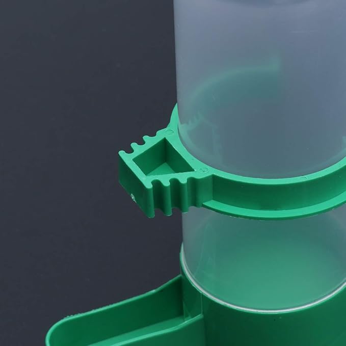Yardwe 5Pcs Birds Feeder Drinker Waterer Clip with Automatic Drinking Water Sprinkler Bird Cup for Parrots Budgie Cockatiel Lovebirds ()