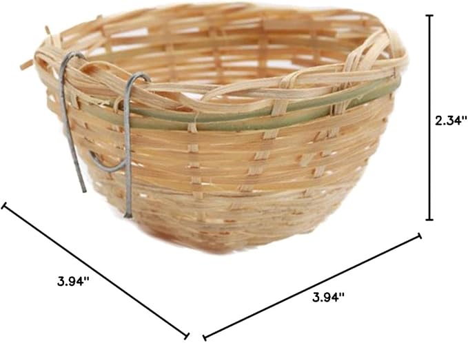 10pcs Bamboo Weaving Canary Birds Nest Handmade Hatching Breeding Nest