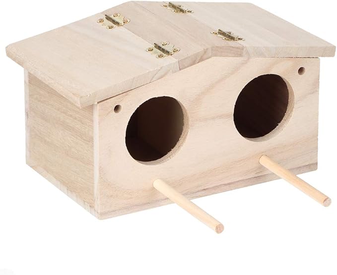 Pet Bird Nests House, Products in Stock, Wooden Breeding Box Cage Birdhouse Accessories for Parrots Swallows -Enjoy Exquisite Life