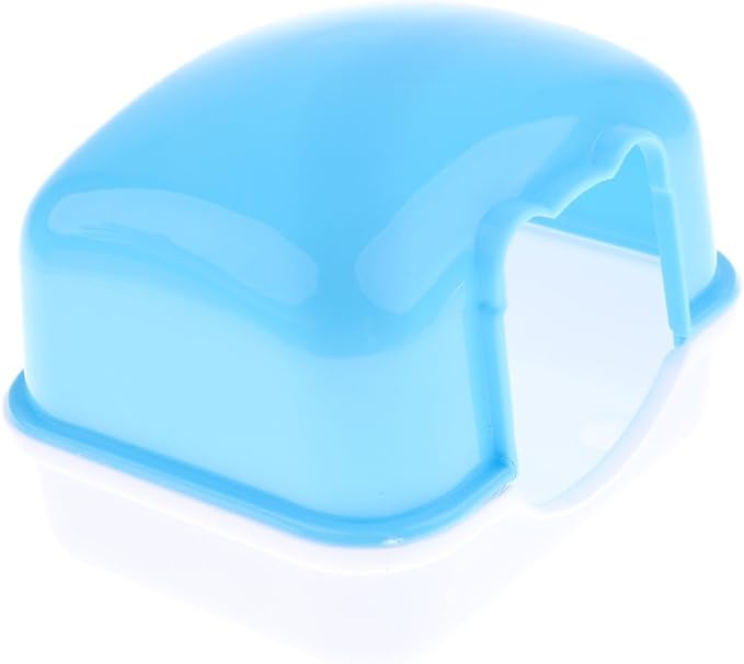 2 x Plastic Hamster House, Spleeping Room, Hideout Hut Exercise Natural Funny Nest, Blue & Pink
