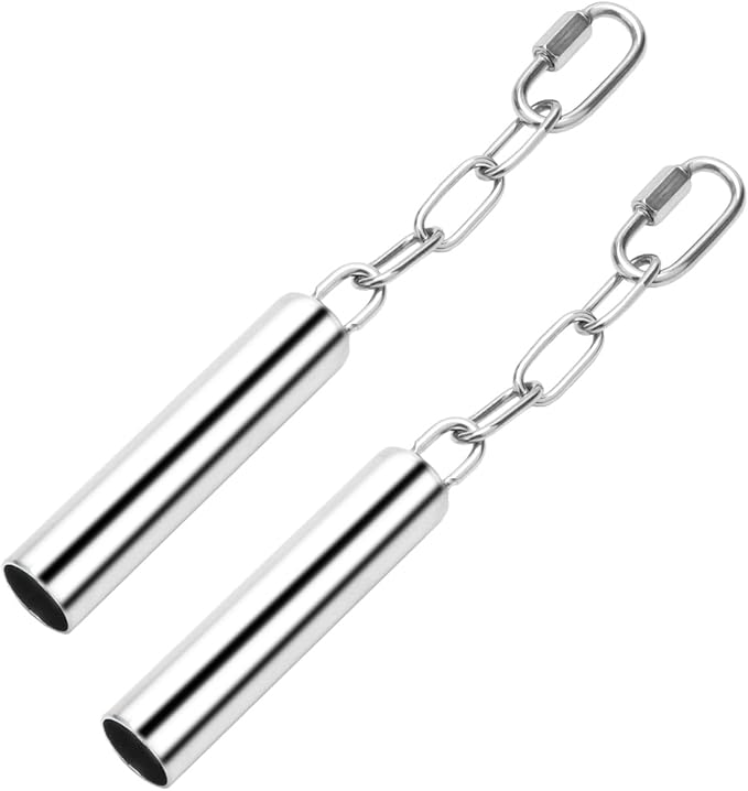 Wontee Stainless Steel Bell Toy Bird Cage Hanging Bite Toy for Parrot Parakeet Budgie Cockatiel Conure African Greys (2 PCS-S)