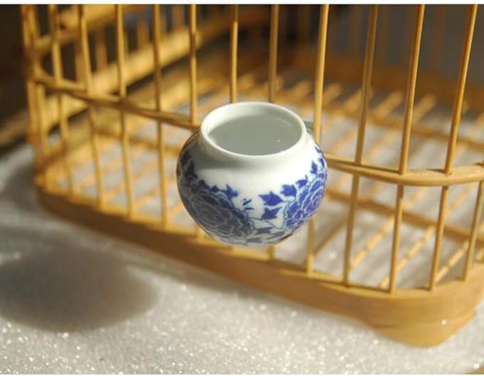 OMEM Bird Mini Ceramic Feeder(3 Pack),Bird Ceramic Food and Water Mini Bowl