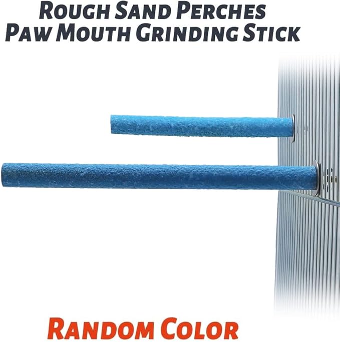 Litewoo Bird Perch Grinding Stand for Bird Parrot Budgie Parakeet Cockatiel Conure Lovebird Finch(9.84" / 25cm)