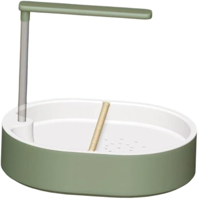 Automatic Bird Bathtub Parrot Bath Shower Versatile Bathing Indoor Easy to Install Parakeet Bath Tub with Parrot Perch, Style A