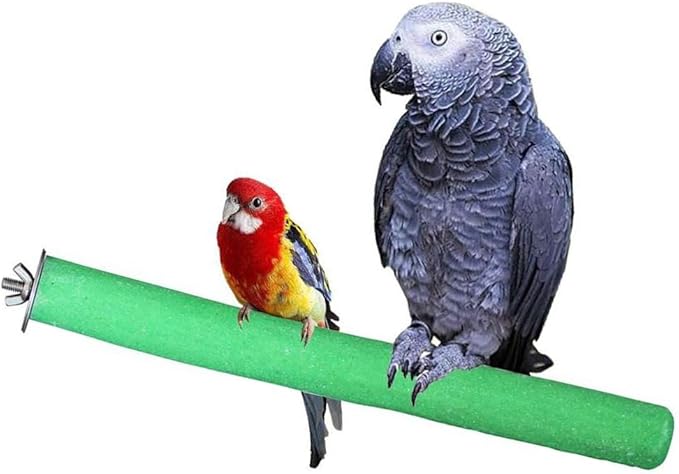 10 PCS Parrot Perch Stand Bird Perch Stand Toy Colorful Paw Grinding Stick Cage Wooden Parakeet Perch Accessories for Cockatiels (7.87in/0.59in)