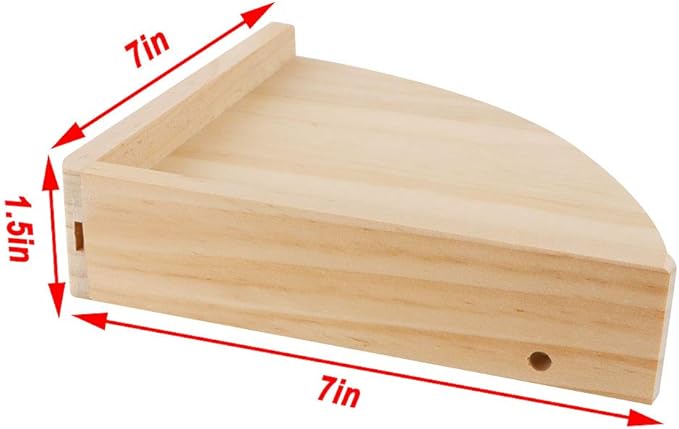 2 Pack Bird Wooden Perch Stand Platform Rack Rest Stand Toy for Bird Parrot Parakeet Conure African Greys Cockatoo Budgies Macaw Lovebird Finch Canary Hamster Gerbil Rat Mouse Cage Shelf Toy