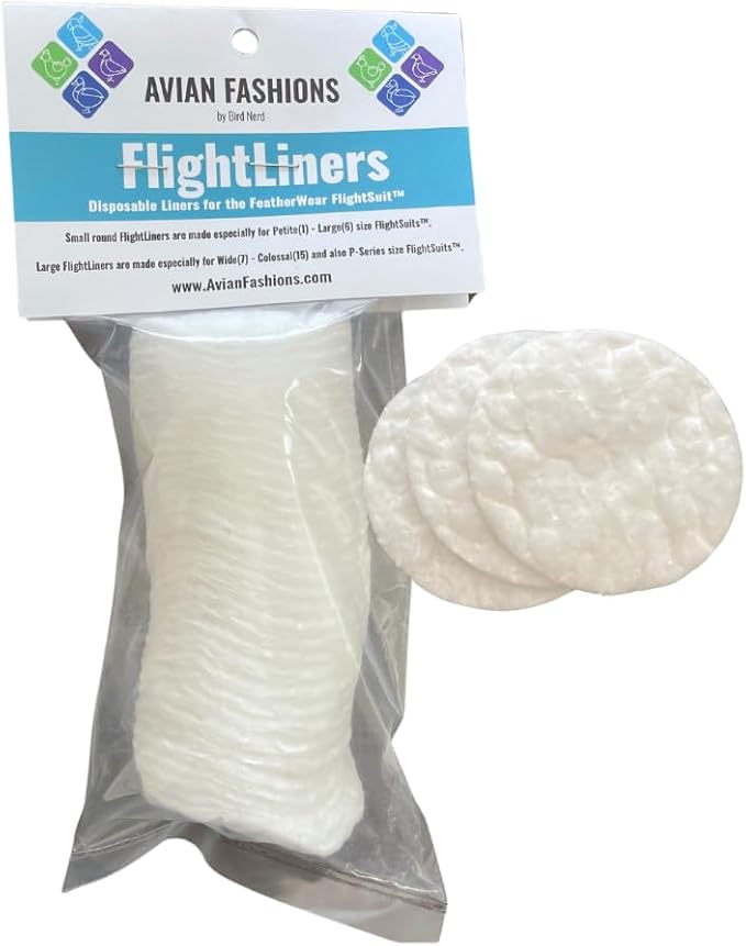 Small Liners for Avian Fashions FeatherWear FlightSuit Bird Diaper | Disposable | Extend Time Between FlightSuit Washes