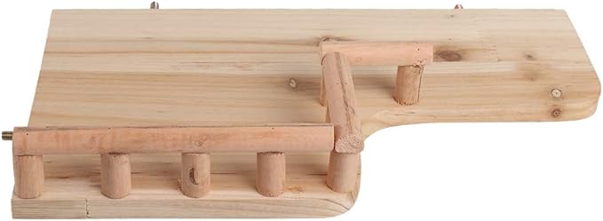 Birdcage Stands Hamster Climbing Platform, Wooden Rest Platform with Railing Small Pet Wooden Toys for Guinea Pig Chinchilla Small Animals Climbing