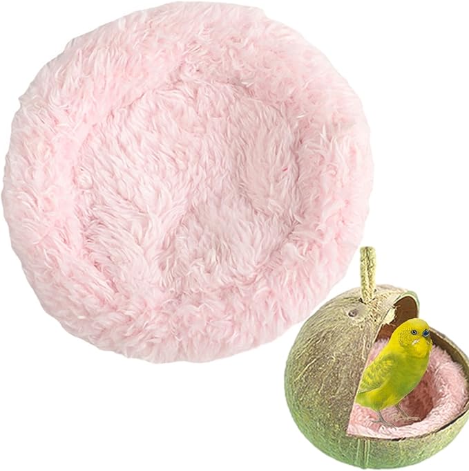Bird Cotton Nest, 4.33in Bird Sleeping Tool with Thickened Edge Shell Parrot Warm Nest Mat Warm Pad for Lovebirds, Budgies, Parakeets, Cockatiels Medium Size Bird Accessories
