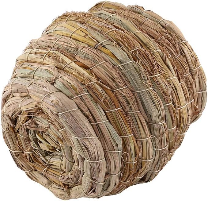 Straw Bird Nest?YOUTHINK Straw Bird Nest Straw Woven Bird Nest Handwoven Birdcage Hanging Bird House Outside Hummingbird House for Parakeet Cockatiel