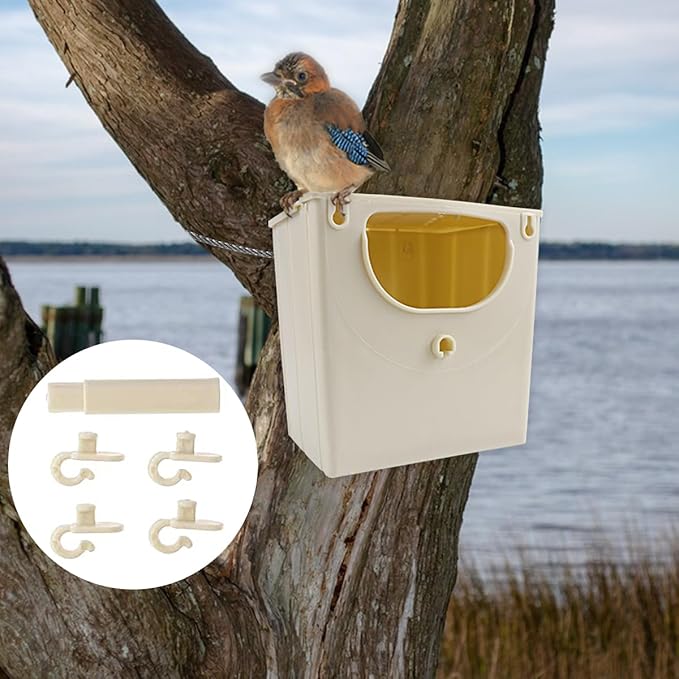 4PCS Plastic Bird Nest Box Bird Nest Breeding Boxes Outdoor Indoor Mounted Parrot Nest Boxes for Birds Finch, Squirrel, Parrot, Budgie