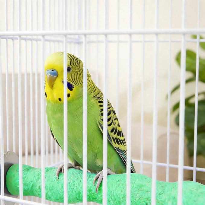 2PCS Bird Beak Grinding Stones, Parrot Perch, Non-Slip Claw Trimmer Chew Toys for Cockatiels, Budgies, Conures, Parakeets, and Other Small to Medium Parrots