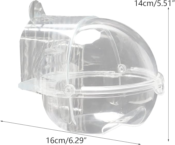 Pet Bird Bath Tub Screw On Parrot Bathtub Parrot Shower Box Parrot Bath Tub Transparent Bathing Tub for Cage
