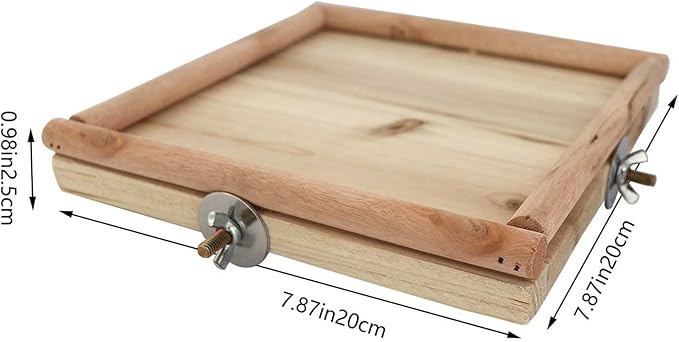 Natural Wooden Parrot Bird Perch Stand, Parakeets Paw Grinding Standing Pole, Cage Accessories for Small Animals Rat Hamster Budgies Lovebirds Cockatiels