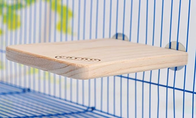 Litewoo Bird Wood Perch Platform Stand Shelf for Birds Budgie Parakeet Cockatiel Conure Cockatoo(Small)