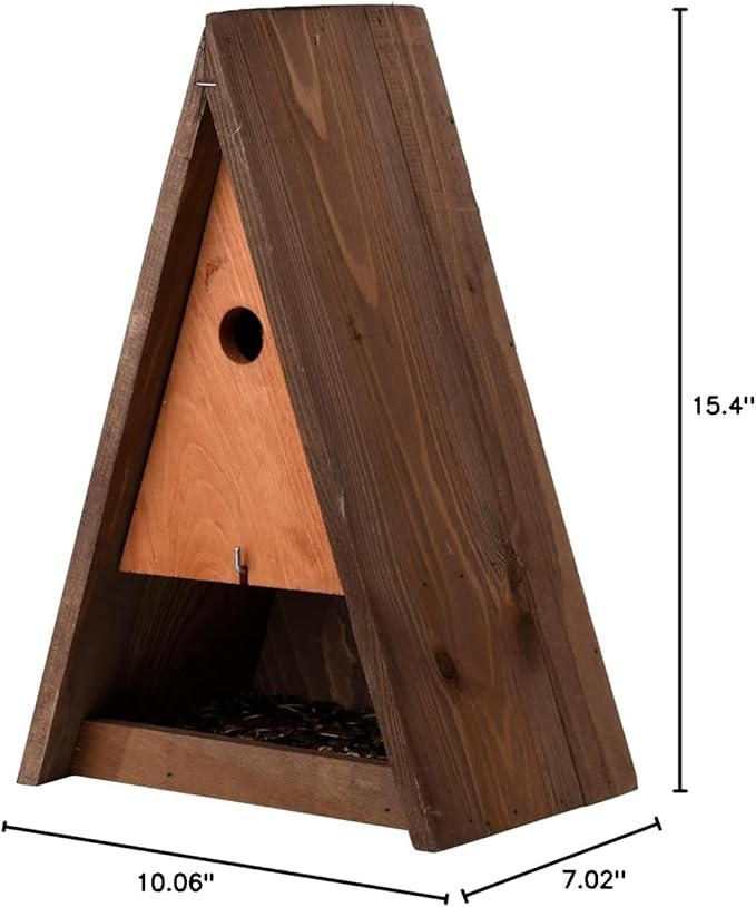 Esschert Design Triangle Birdhouse with Feeder