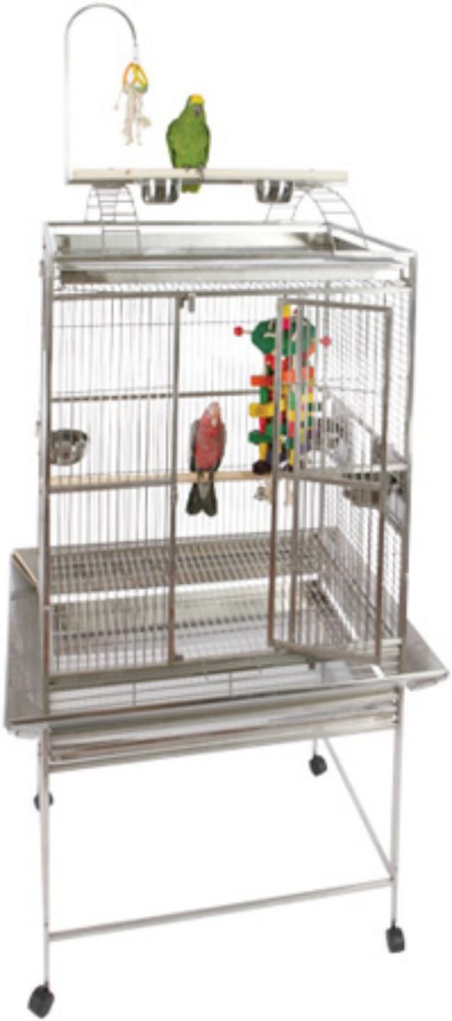 A&E Cage 8003223 Black Play Top Bird Cage with 5/8" Bar Spacing, 32" x 23"