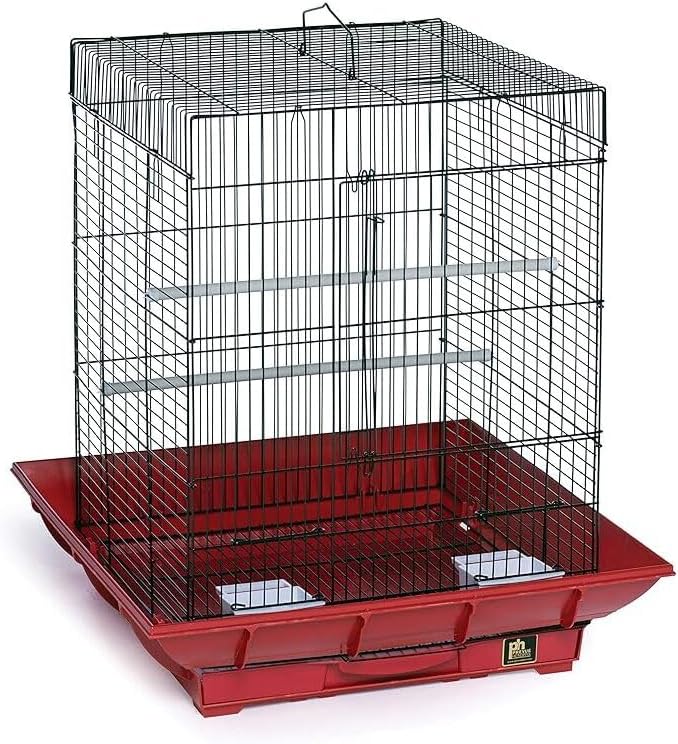 HomeStock Mountain Majesty Clean Life Bird Cage with Spacious Interior, Durable Build, Easy-to-Clean Features, and Secure Design for Birds' Comfort Green