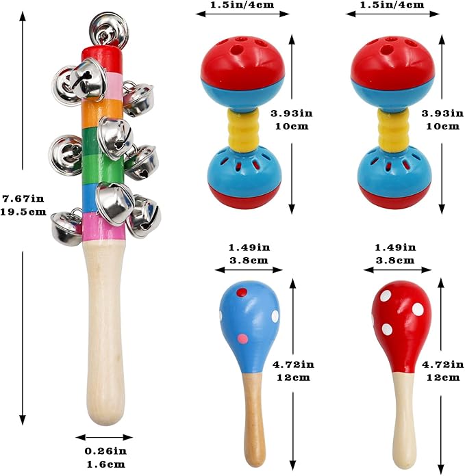 Jinkoozz Colorful Bird Bell Toys, 5 Pack Funny Bell Toys, Bird Cage Accessories, Suitable for Chicken Bird Parrot Parakeet Cockatiel Budgies Love Birds
