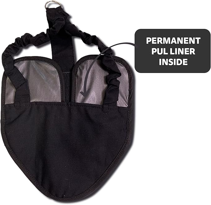 Hen Holster Premium Starter Kit - Bird Diaper, Wrap Around for Hens, Roosters, Ducks - Leak-Proof, Comfortable Bird Harness with Sewn-in Liner, Secure Hook & Loop Closure - S/M, Black