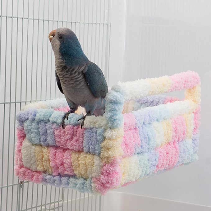 Warm Bird Nest House Bed Hammock Toy for Pet Parrot Parakeet Cockatiel Conure Cockatoo African Grey Eclectus Amazon Lovebird Budgie Finch Canary Hamster Rat Chinchilla Squirrel Cage Perch