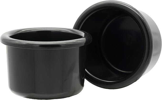A&H Tool & Die Crock-Style Black Plastic Bird Dish 8 oz (2 Pack)