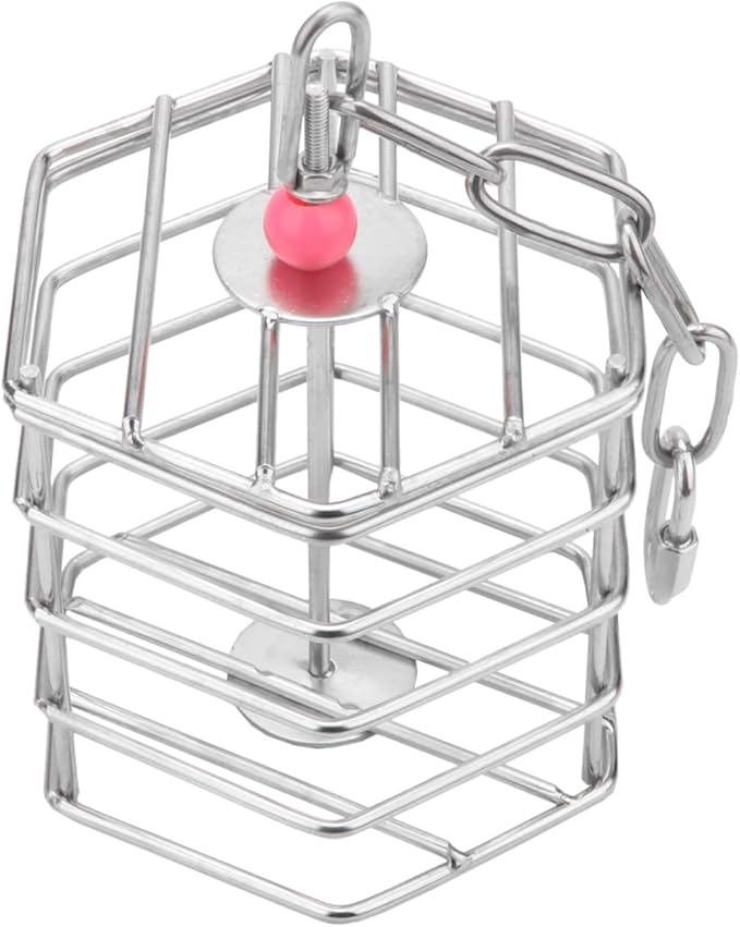 Bird Stainless Steel Foraging Feeder Parrot Hanging Feeding Box for Macaw African Grey Cockatoo Cockatiel Amazon Cage (Foraging Feeder)