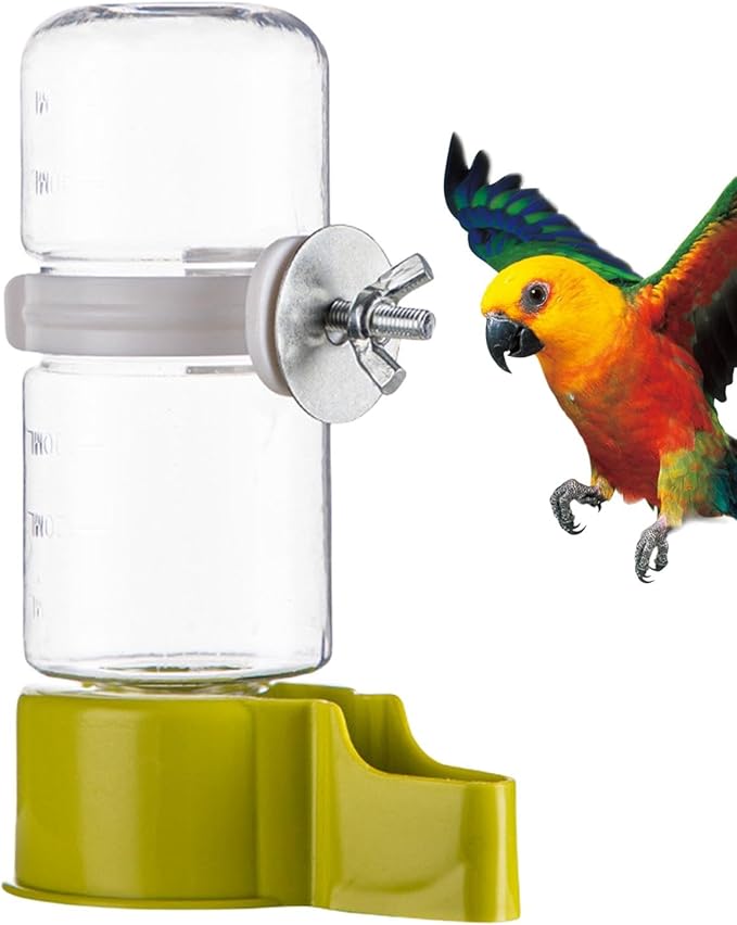 Automatic Bird Water Feeder - Bird Food Drinker, 140ml Large Capacity Parrots Water Feeder, Suspended Parakeets Feeders | Parrot Water Dispenser for Finches, Starlings, Blackbirds, Parrots