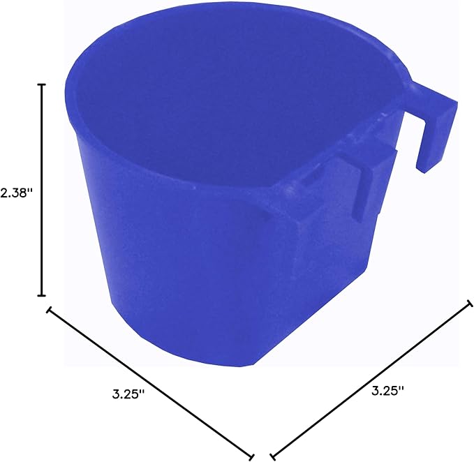 12 Pack of RITE FARM PRODUCTS 8 OZ Pigeon Quail Dove Chicken Rabbit Bird Feeder Water Drinker Cups Wire CAGE