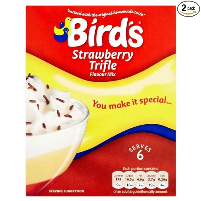 Bird's Trifle Strawberry Flavour Mix (144g) - Pack of 2